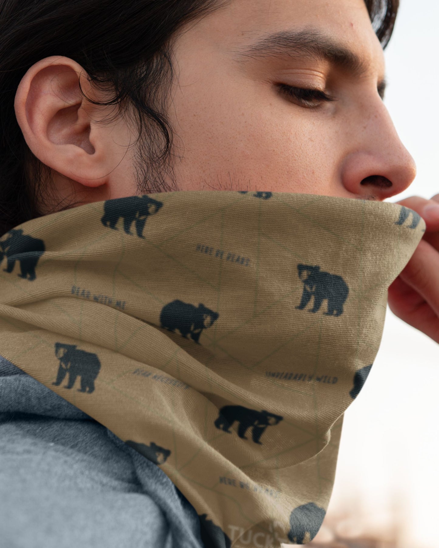 bear wildlife outdoor buff tucktribe worn around a neck