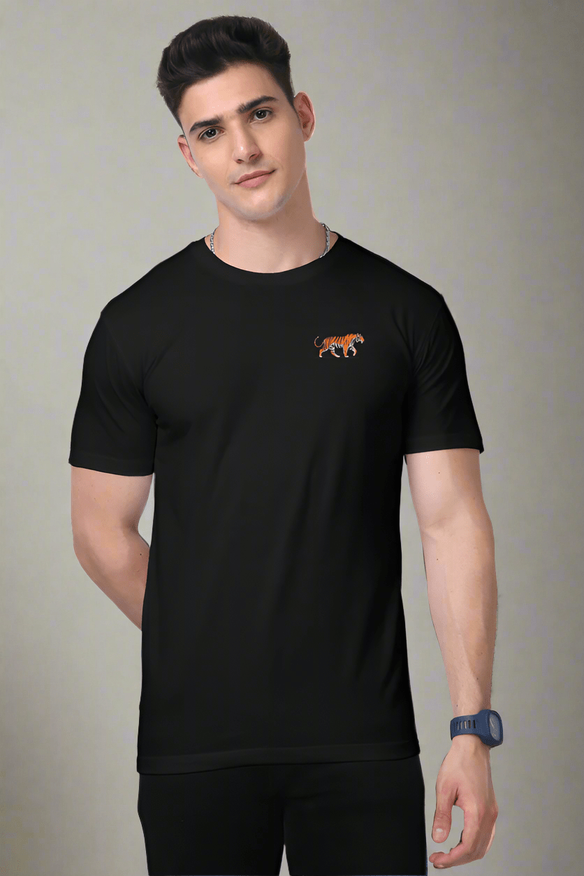 TuckTribeEmbroidered Tiger T-Shirt – Bold & Stylish Cotton TeePremium T-Shirt