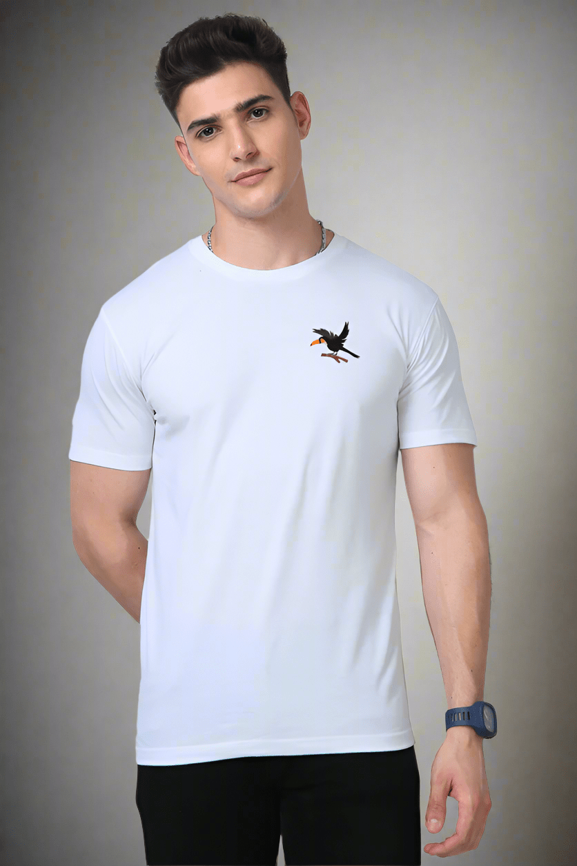 TuckTribeEmbroidered Toucan T-Shirt – Tropical Bird Design TeePremium T-Shirt