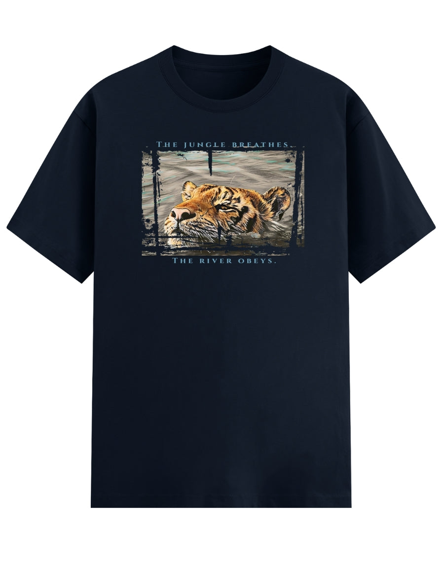 The Jungle Breathes – Tiger River Artwork Tee | Vinay S Kumar Inspired