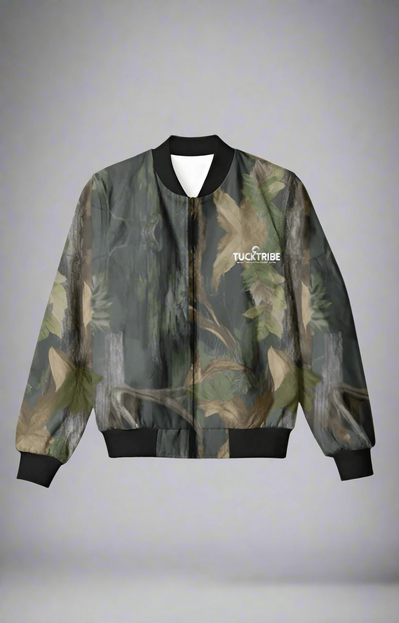 TuckTribeMen's Dark Forest Camouflage Bomber JacketAOP Bomber Jacket