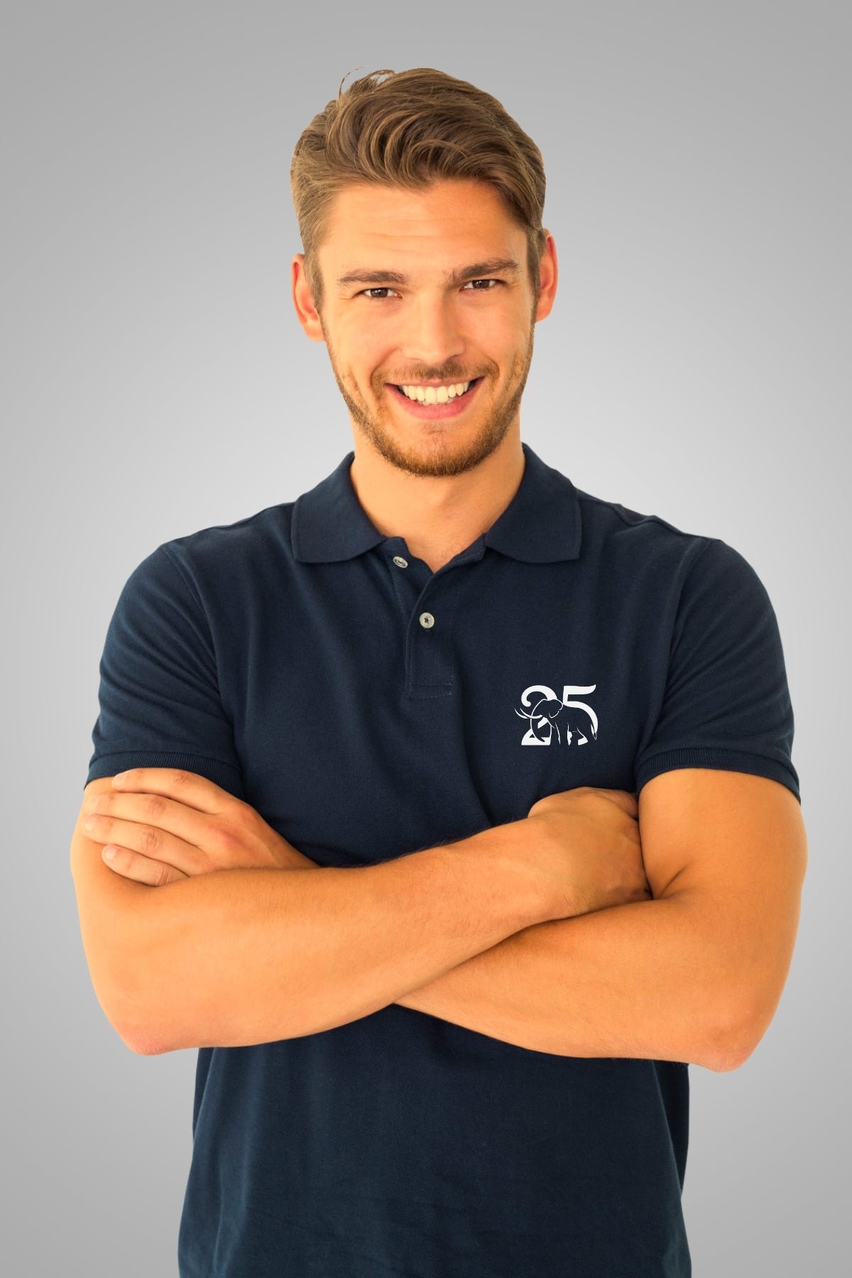 TuckTribePremium Embroidered Elephant Tusker PoloMens Polo T-Shirt