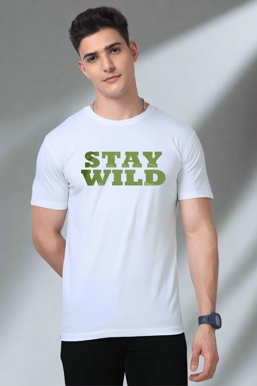 TuckTribeSTAY WILD Graphic T-Shirt – Trendy Unisex Tee | Adventure, Nature, Outdoor StylePremium T-Shirt