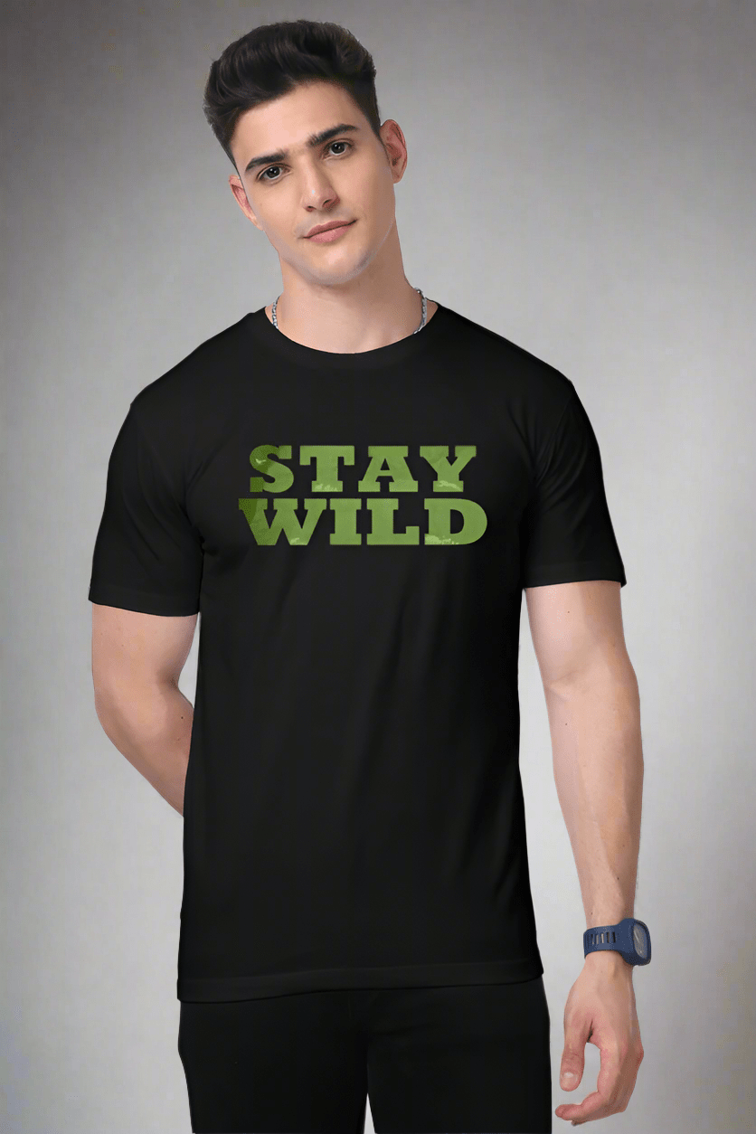 TuckTribeSTAY WILD Graphic T-Shirt – Trendy Unisex Tee | Adventure, Nature, Outdoor StylePremium T-Shirt