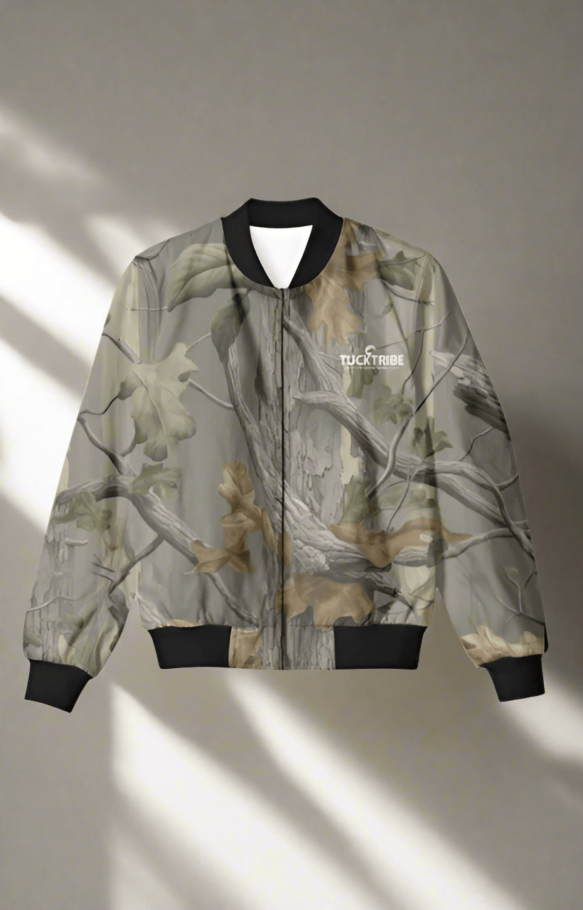 TuckTribeStylish Woodland - Inspired Bomber JacketAOP Bomber Jacket