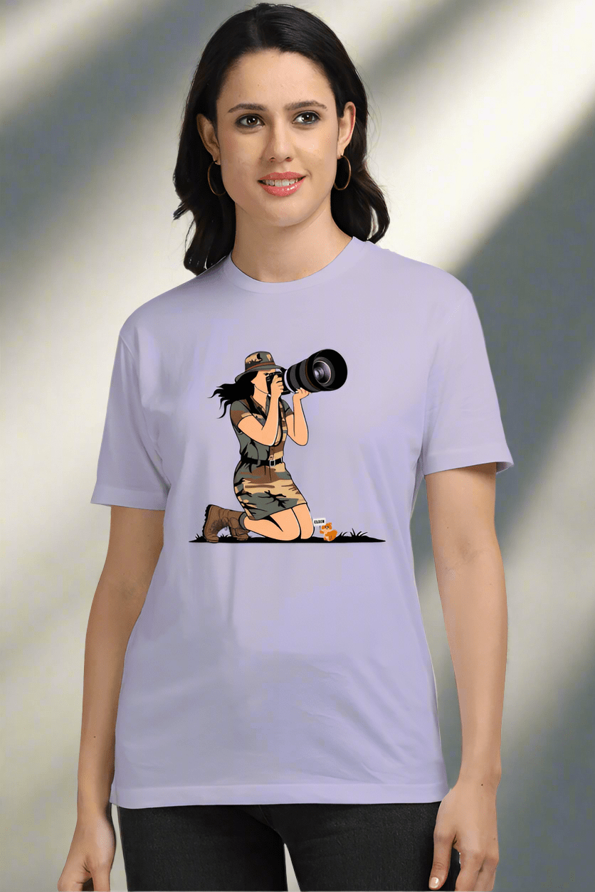 TuckTribeWomen’s Photographer T-Shirt - Stylish Graphic Tee for Women by TuckTribe | Artistic & Trendy FashionSUPIMA