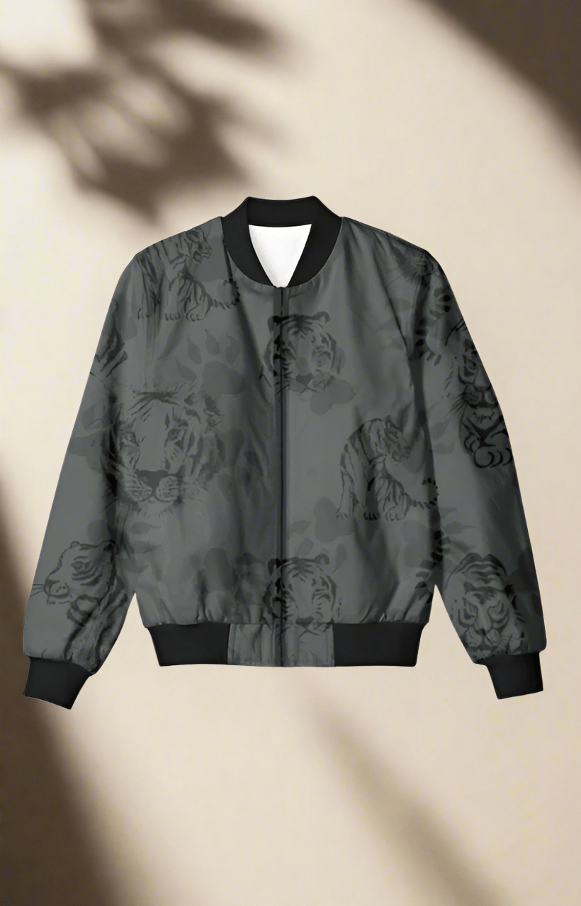TuckTribeGREY TIGER BOMBER JACKETAOP Bomber Jacket