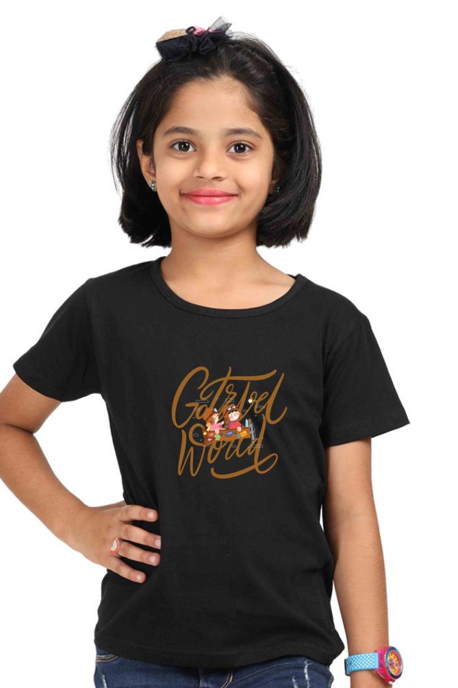 GO TRAVEL THE WORLD GIRLS T-SHIRT