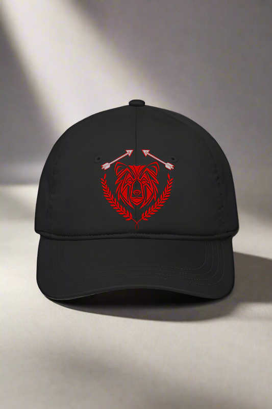 EMBROIDERED TRIBAL BEAR BASEBALL CAP