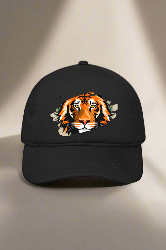 PRINTED TIGER GAZE BASEBALL CAP
