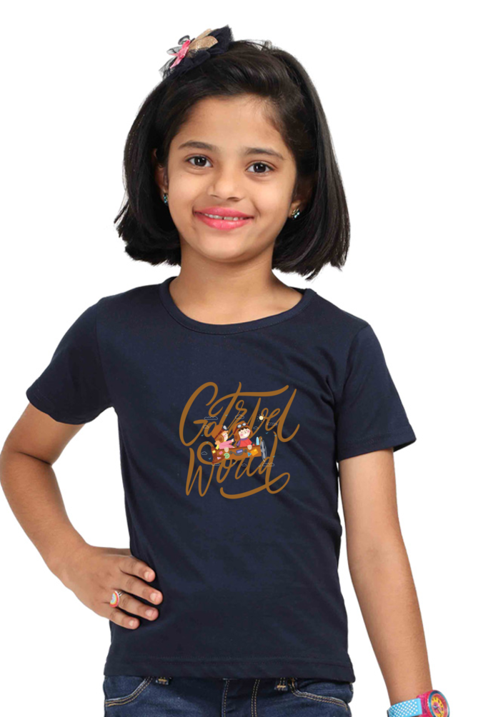 GO TRAVEL THE WORLD GIRLS T-SHIRT