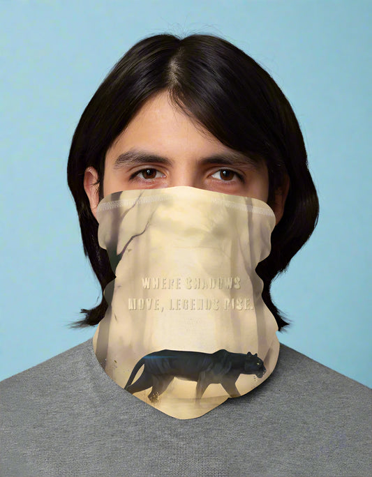 Black Panther Bandana by Arvind Karthik – Limited Edition Wildlife Accessory by TuckTribe