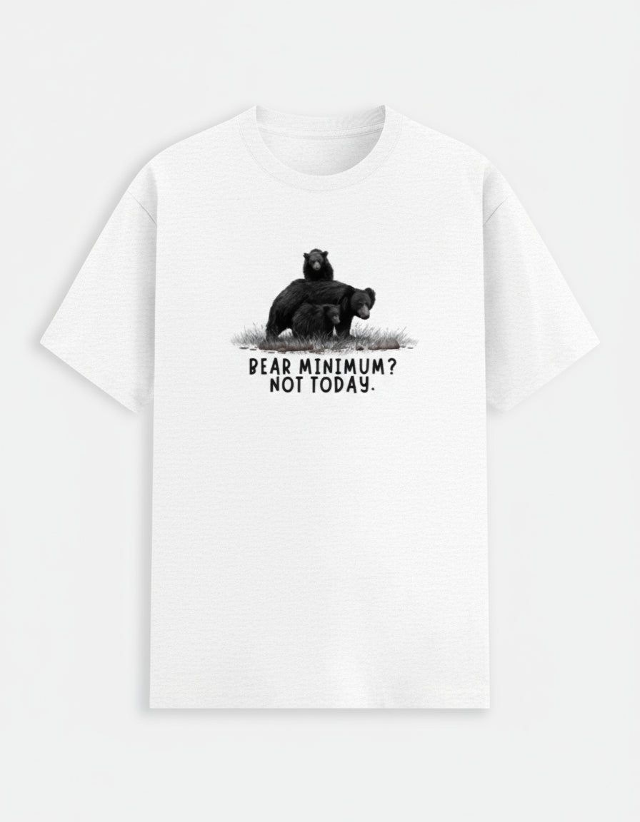 Mother and cubs Sloth Bear white T-shirt – Arvind Ramamurthy Collection