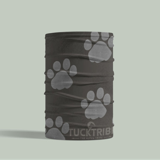 tucktribe paw print wildlife neck gaiter