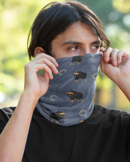 man wearing a gaur wildlife outdoor buff tucktribe