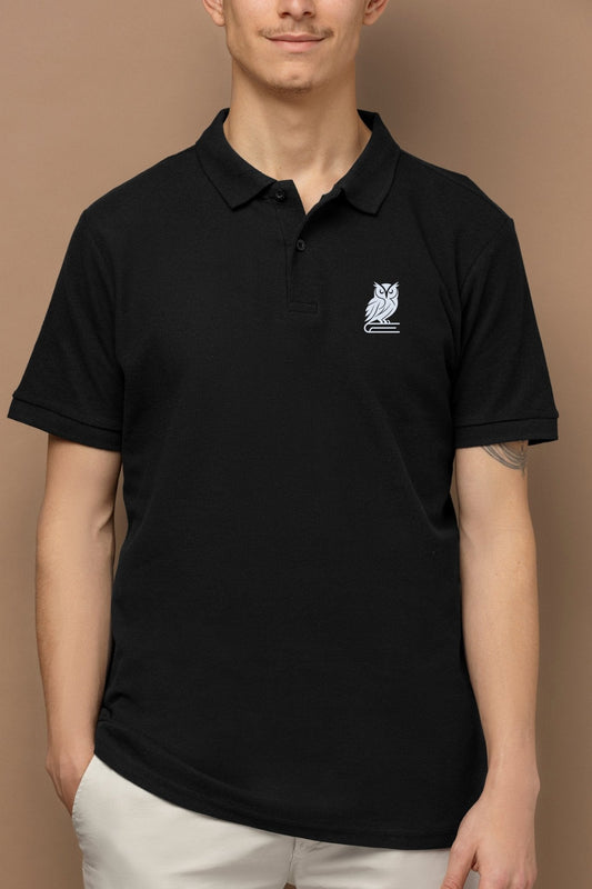 TuckTribeBreathable Owl Embroidered PoloMens Polo T-Shirt