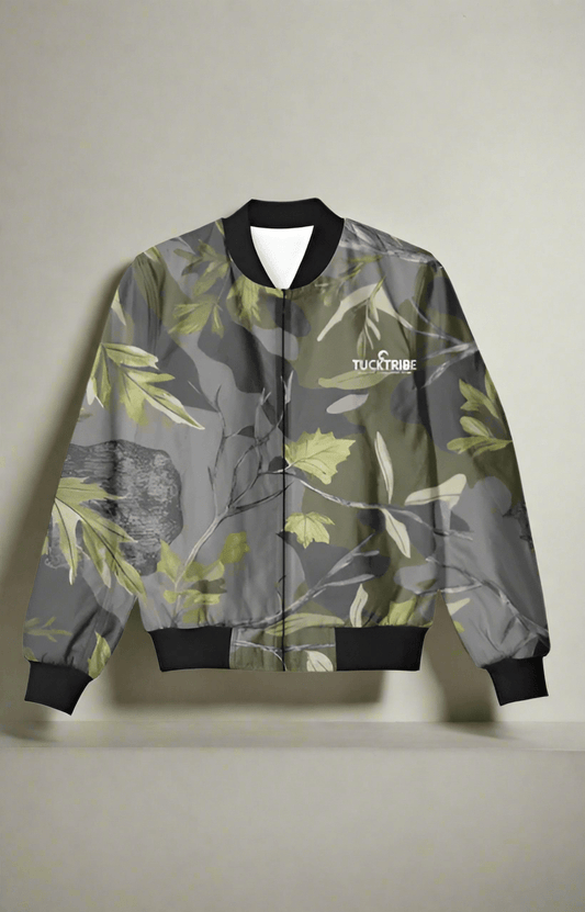 TuckTribeForest Floor Camouflage Bomber JacketAOP Bomber Jacket