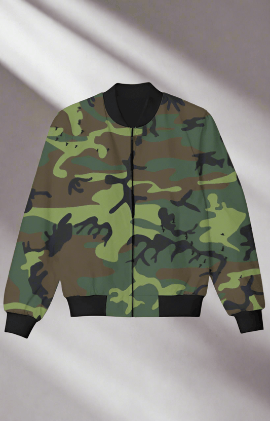 TuckTribeGreen Camouflaged Kids Bomber JacketKids Bomber Jacket