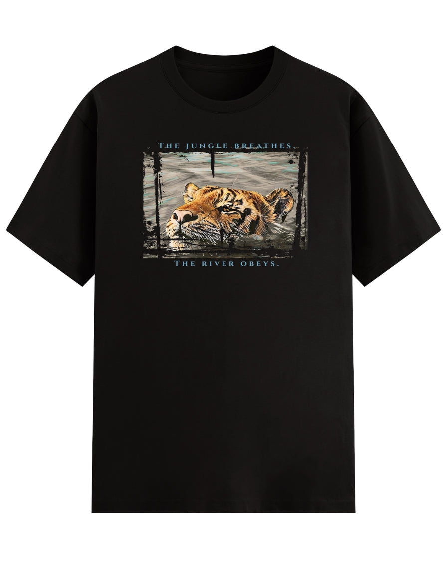 The Jungle Breathes – Tiger River Artwork Tee | Vinay S Kumar Inspired