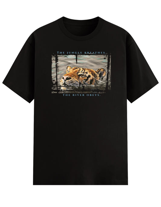 The Jungle Breathes – Tiger River Artwork Tee | Vinay S Kumar Inspired