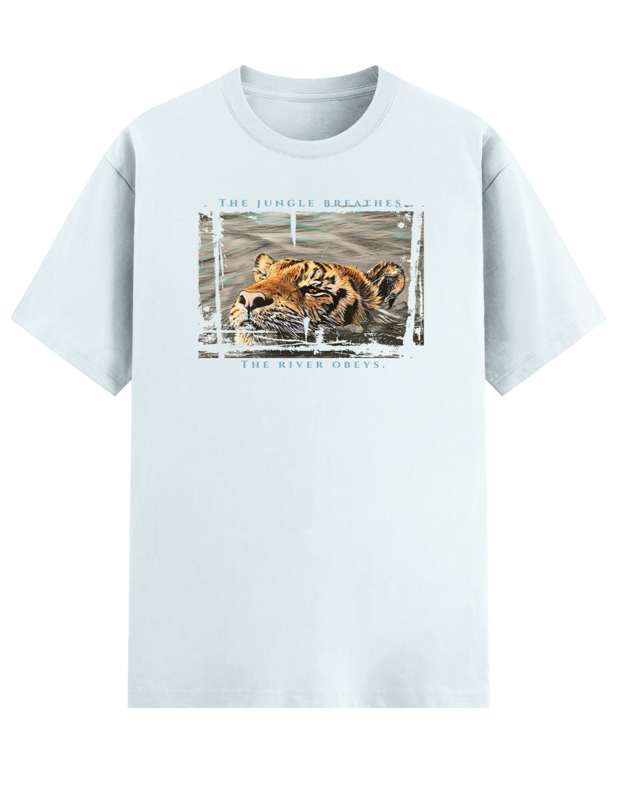 The Jungle Breathes – Tiger River Artwork Tee | Vinay S Kumar Inspired