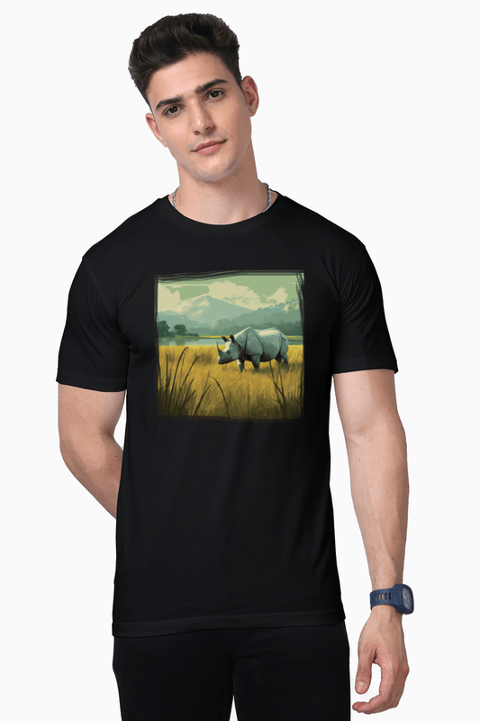 TuckTribeKaziranga's Gentle Giant: Indian Rhino T-ShirtPremium T-Shirt