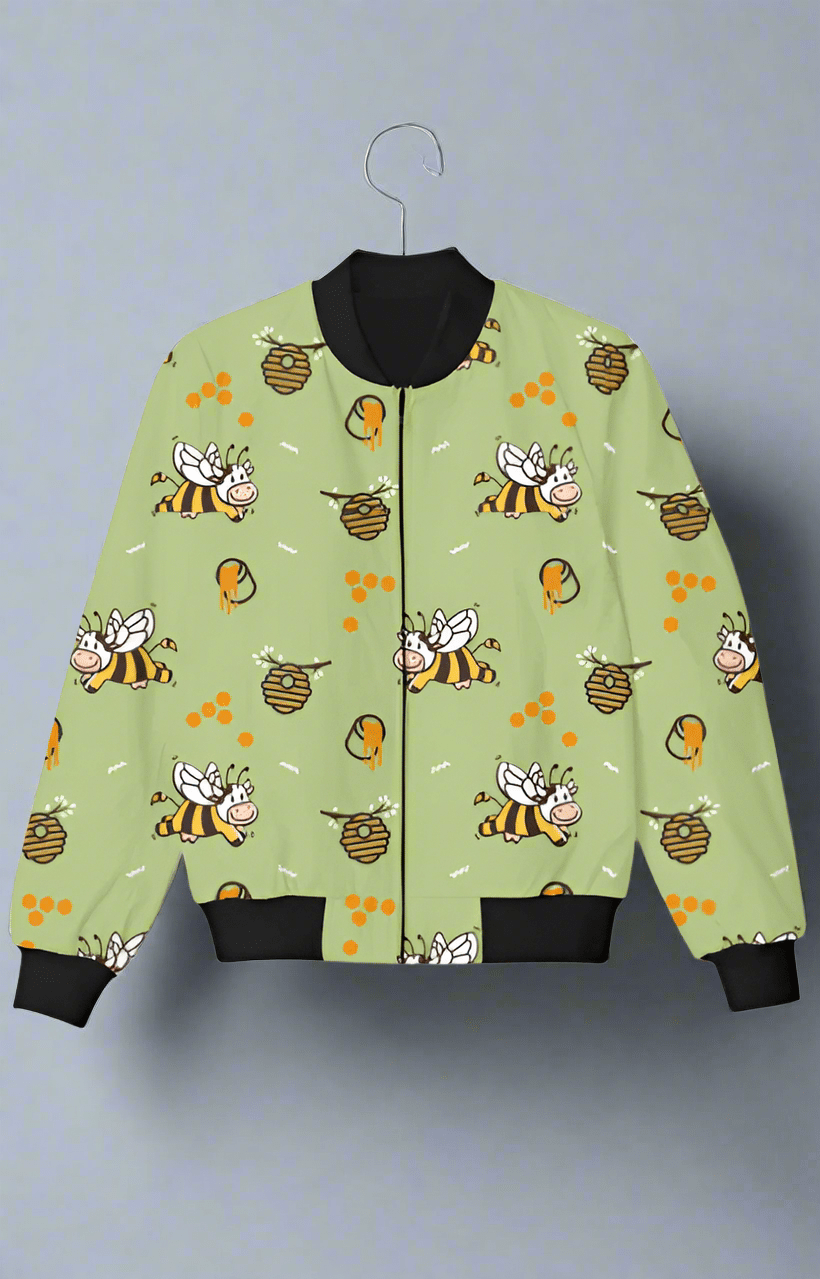 TuckTribeKids Bomber Jacket honey PrintKids bomber jacket
