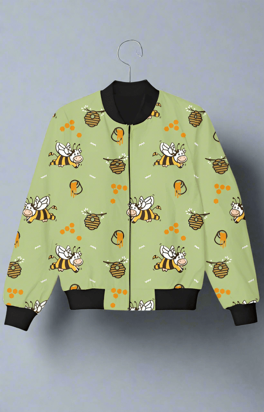 TuckTribeKids Bomber Jacket honey PrintKids bomber jacket