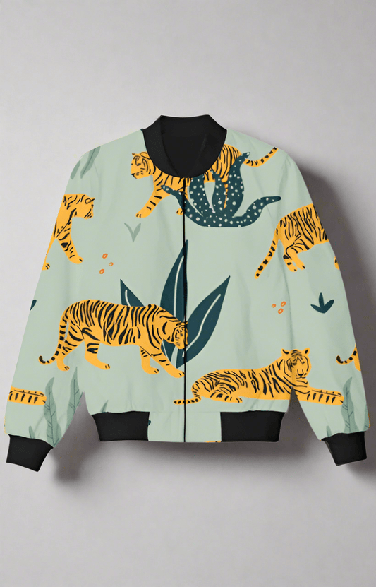 TuckTribeKids Bomber Jacket with Tiger PrintKids Bomber Jacket