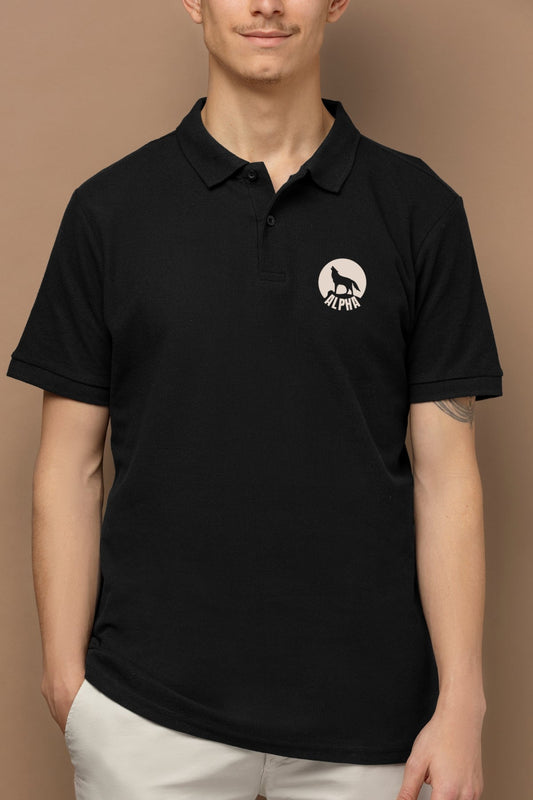 TuckTribeMen's Alpha Wolf Polo ShirtMens Polo T-Shirt