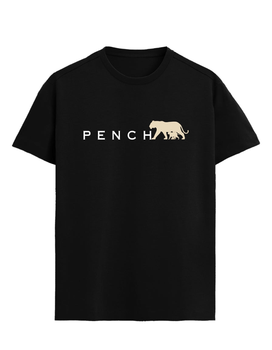 Pench Tiger T-Shirt – Tigress & Cub Minimal Wildlife Design | Tucktribe