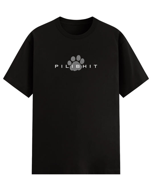 Pilibhit typography with tiger paw print – wildlife front design by Tucktribe