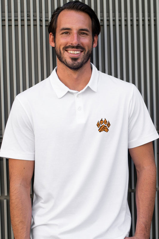 TuckTribePremium Embroidered Tiger Paw PoloMens Polo T-Shirt