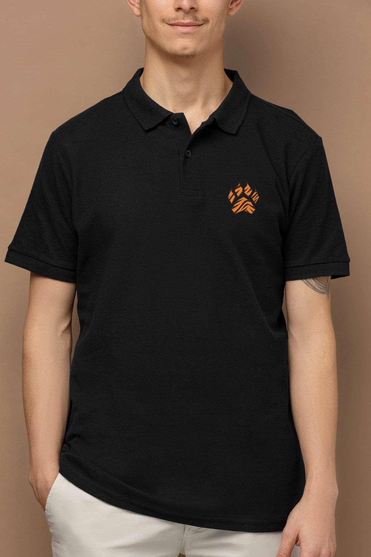 TuckTribePremium Embroidered Tiger Paw PoloMens Polo T-Shirt
