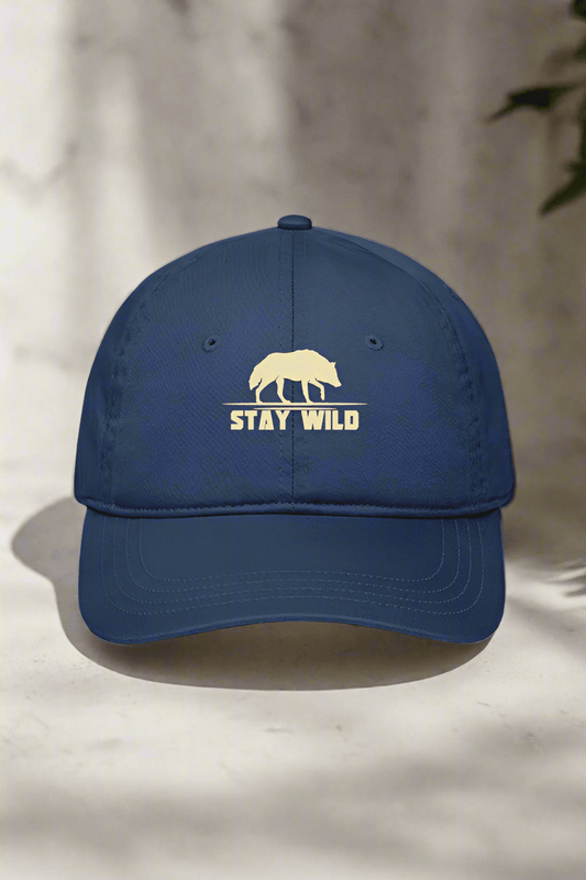 TuckTribeStay Wild Cap with Wolf Embroidery DesignBaseball Cap