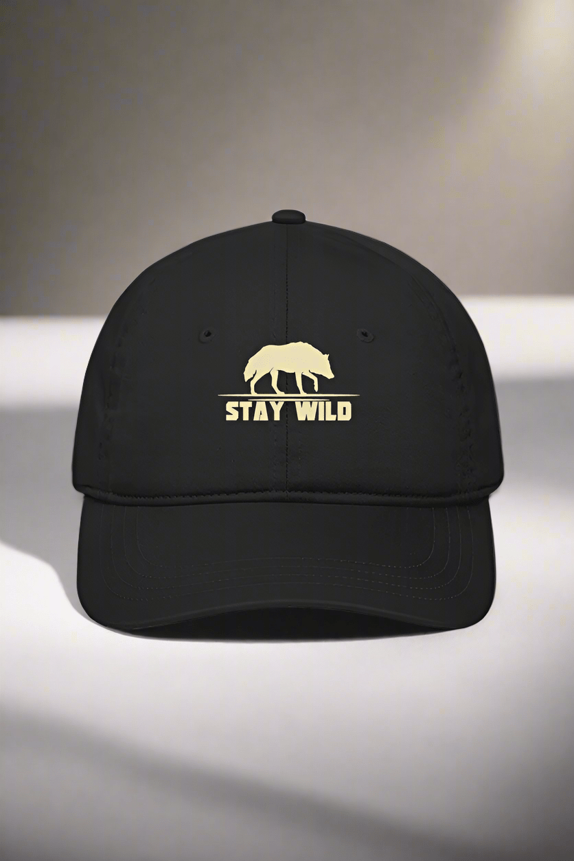 TuckTribeStay Wild Cap with Wolf Embroidery DesignBaseball Cap