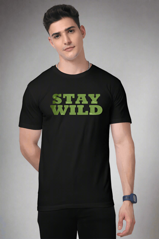 TuckTribeSTAY WILD Graphic T-Shirt – Trendy Unisex Tee | Adventure, Nature, Outdoor StylePremium T-Shirt