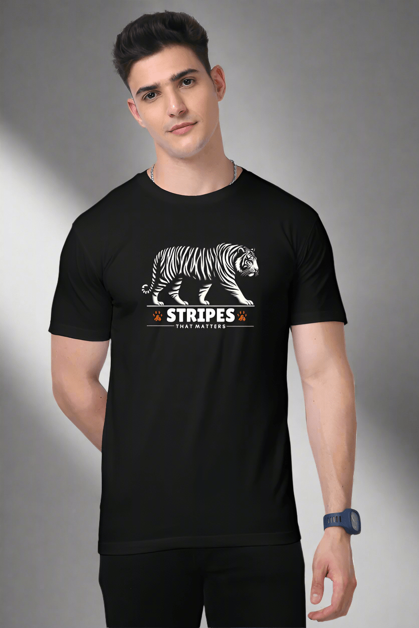 TuckTribeSTRIPES THAT MATTER Tiger T-Shirt – Bold Graphic Tee for Animal LoversPremium T-Shirt